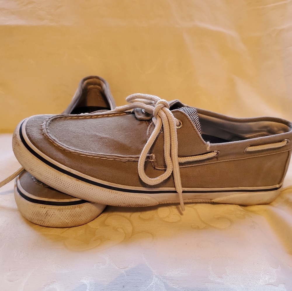 Sperry Top Siders Light Gray Canvas